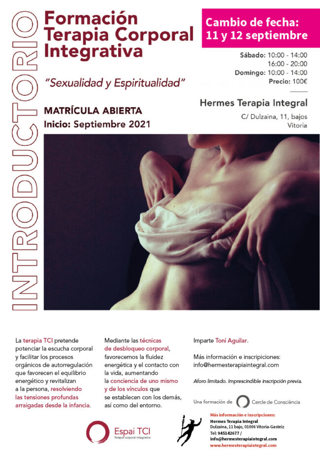 Taller introductorio TCI: 11-12 septiembre: «Sexualidad y Espiritualidad»