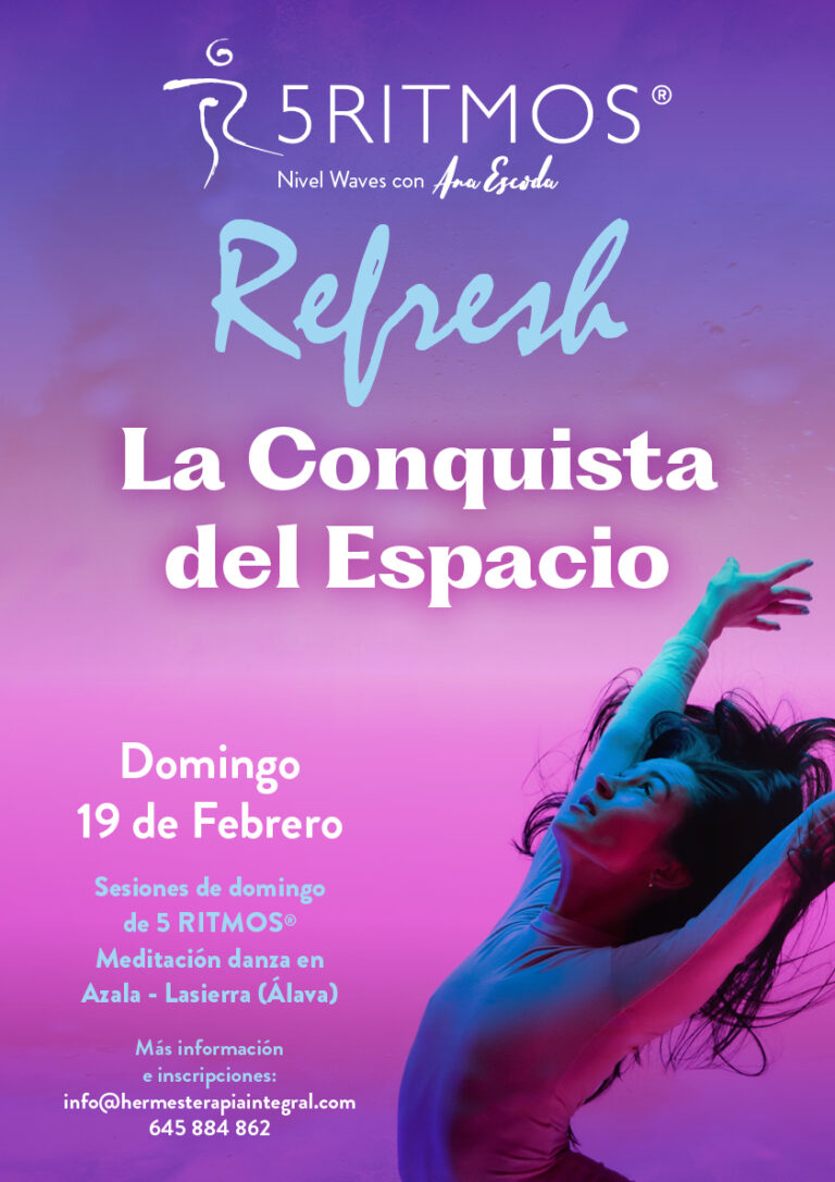 cartel-5ritmos-azala-19-febrero-2022 Refresh. 5 RITMOS® «La Conquista del Espacio». 19 febrero en Azala – Lasierra (Álava)