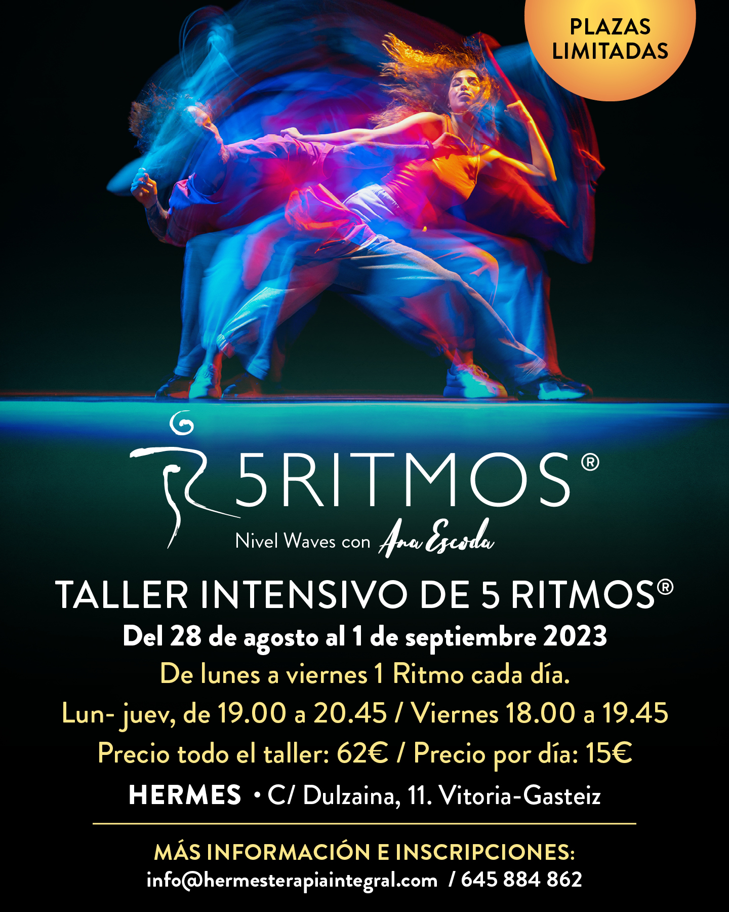 rrss-5ritmos-refresh-verano-2023 Taller intensivo de 5 Ritmos® con Ana Escoda